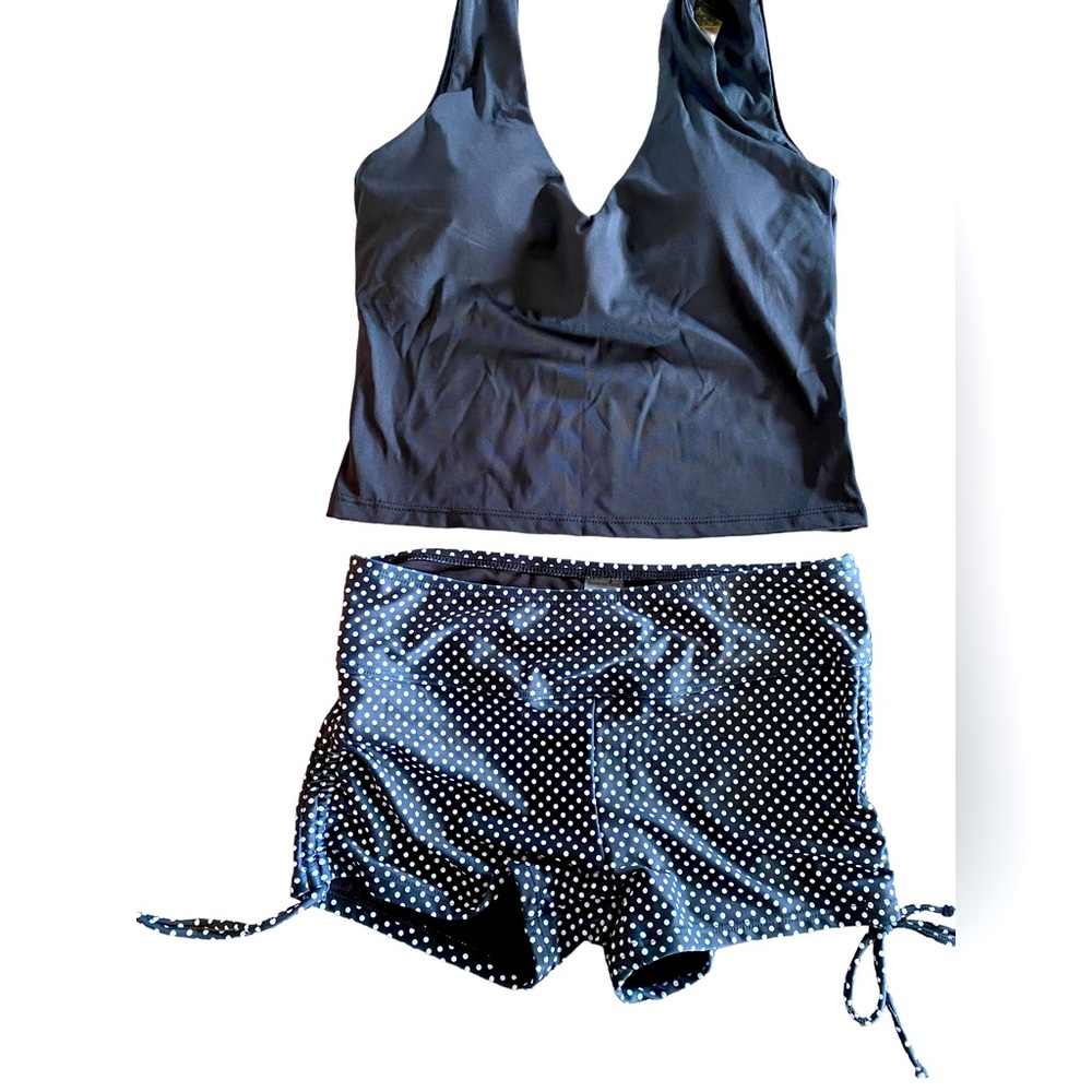 Summer Mae-Black Polka Dot High-Waist Bikini Set